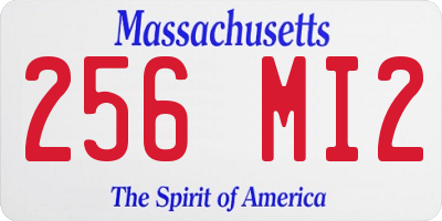 MA license plate 256MI2