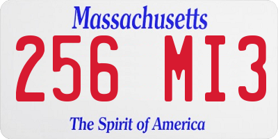 MA license plate 256MI3