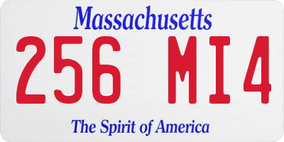 MA license plate 256MI4