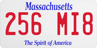 MA license plate 256MI8