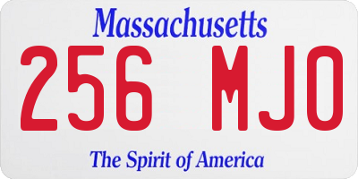 MA license plate 256MJ0