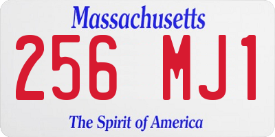MA license plate 256MJ1