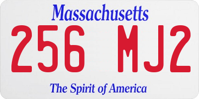 MA license plate 256MJ2