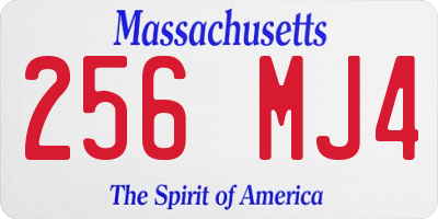 MA license plate 256MJ4