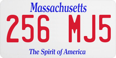 MA license plate 256MJ5