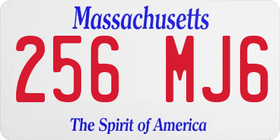 MA license plate 256MJ6