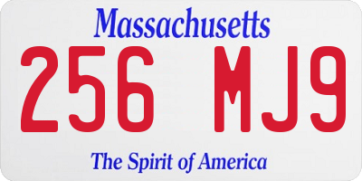 MA license plate 256MJ9