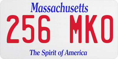 MA license plate 256MK0