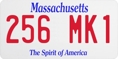 MA license plate 256MK1