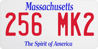 MA license plate 256MK2