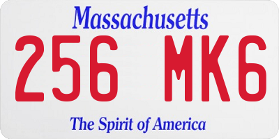 MA license plate 256MK6