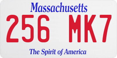 MA license plate 256MK7