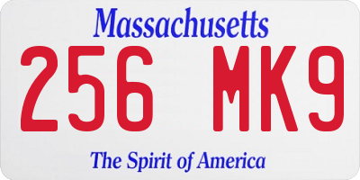 MA license plate 256MK9