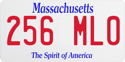 MA license plate 256ML0