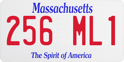 MA license plate 256ML1