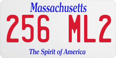 MA license plate 256ML2