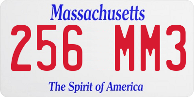 MA license plate 256MM3
