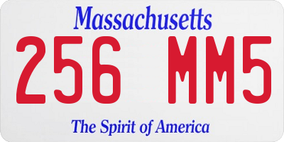 MA license plate 256MM5
