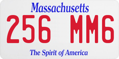 MA license plate 256MM6