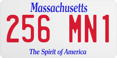 MA license plate 256MN1