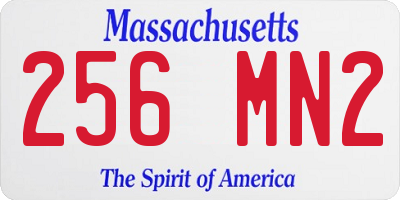 MA license plate 256MN2