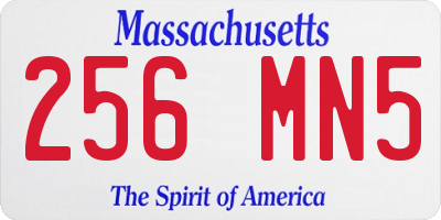 MA license plate 256MN5