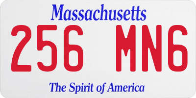 MA license plate 256MN6