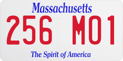 MA license plate 256MO1