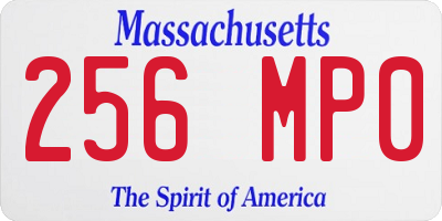 MA license plate 256MP0