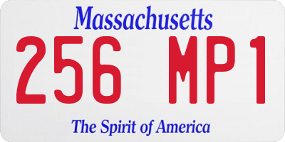 MA license plate 256MP1