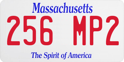 MA license plate 256MP2