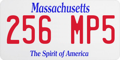MA license plate 256MP5