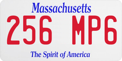 MA license plate 256MP6