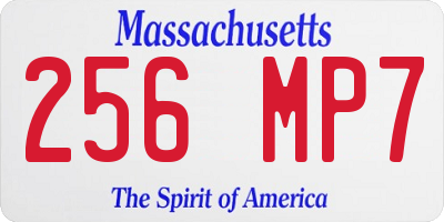 MA license plate 256MP7