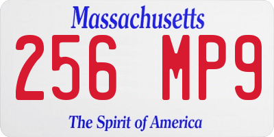 MA license plate 256MP9