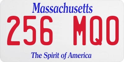 MA license plate 256MQ0