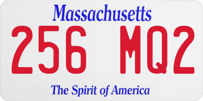 MA license plate 256MQ2