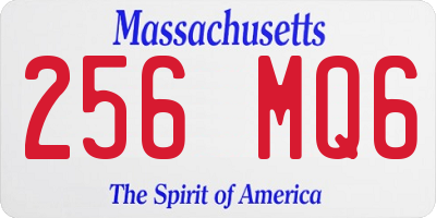 MA license plate 256MQ6