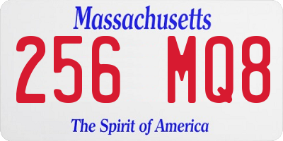 MA license plate 256MQ8