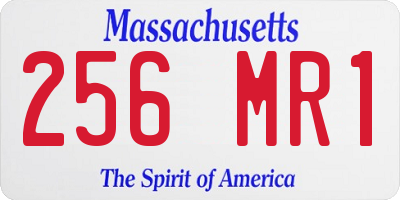 MA license plate 256MR1
