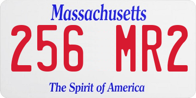 MA license plate 256MR2