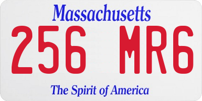 MA license plate 256MR6