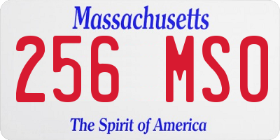 MA license plate 256MS0
