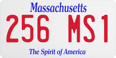 MA license plate 256MS1