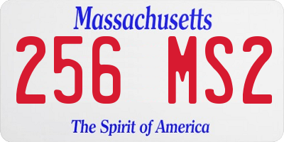 MA license plate 256MS2