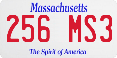MA license plate 256MS3