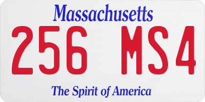 MA license plate 256MS4