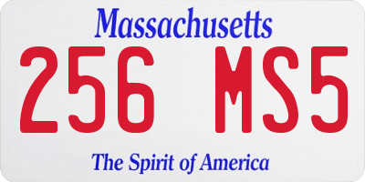 MA license plate 256MS5