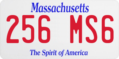 MA license plate 256MS6