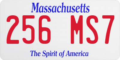 MA license plate 256MS7